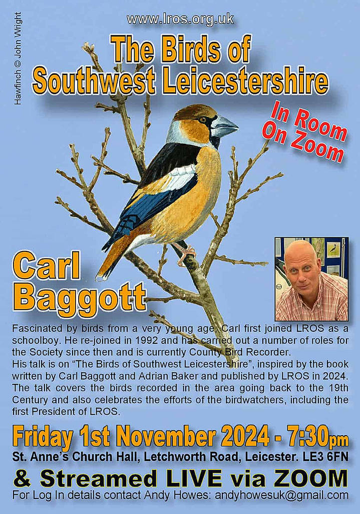 LROS - The Birds of South West Leicestershire - Carl Baggott